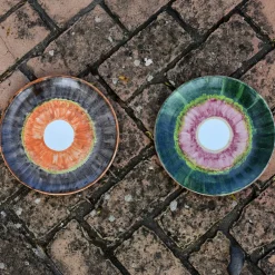 Artema Galli Piatto Peonia in Ceramica Policroma Dipinto a Mano #1