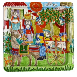 Ceramiche De Simone Piatto quadrato DS Country Life