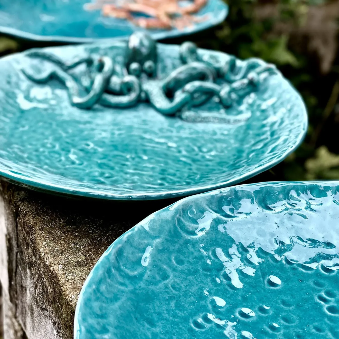 Patrizia Italiano Piatto rotondo con Octupus