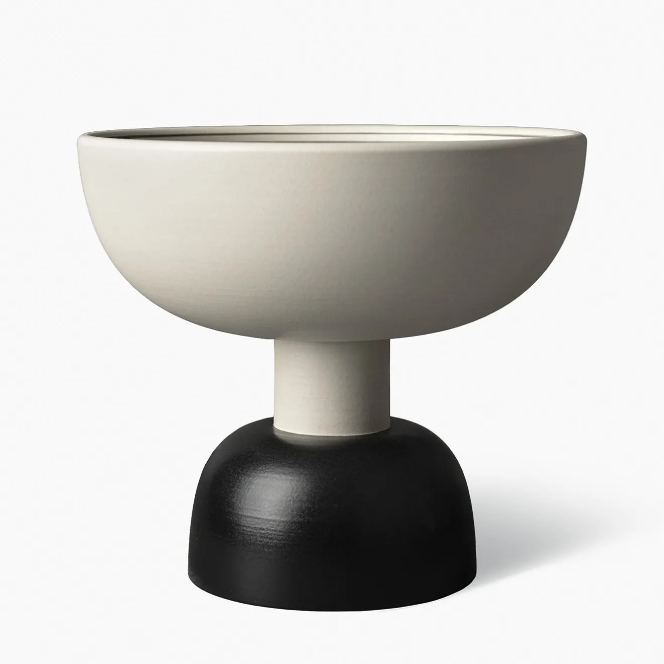 Bitossi Ceramiche Piccolo centrotavola in bianco e nero di Ettore Sottsass