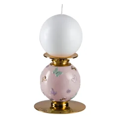 Villari PORTACANDELE A FARFALLA PICCOLO - ROSA