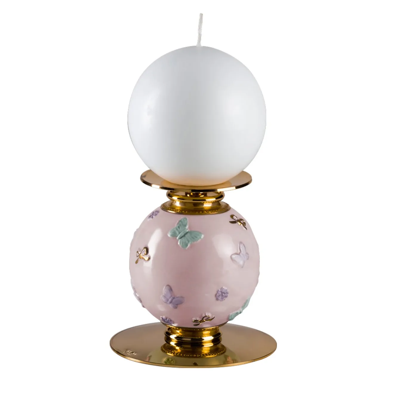 Villari PORTACANDELE A FARFALLA PICCOLO - ROSA