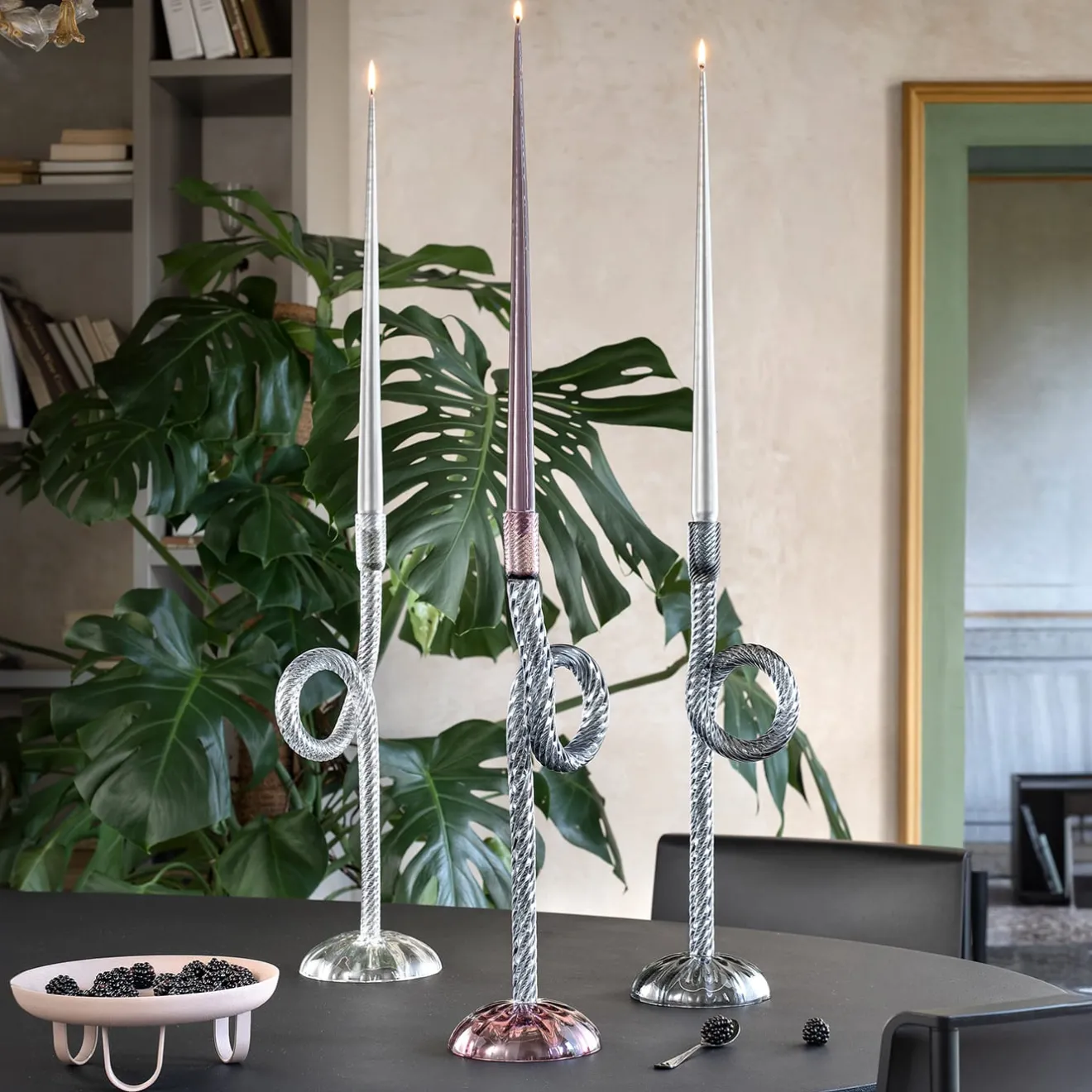 Aina Kari Portacandele a nodo grigio veneziano