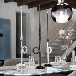 Aina Kari Portacandele a nodo veneziano nero