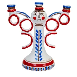 Ceramiche De Simone Portacandele a tre bracci in ceramica #1