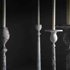 Kreoo Portacandele alto Treasure L in marmo Arabescato