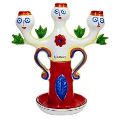 Ceramiche De Simone Portacandele in ceramica a tre bracci #3