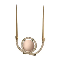 Aina Kari Portacandele San Marco Mirroring in vetro di Murano Champagne