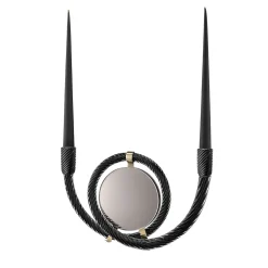 Aina Kari Portacandele San Marco Mirroring in Vetro di Murano Nero Gondola