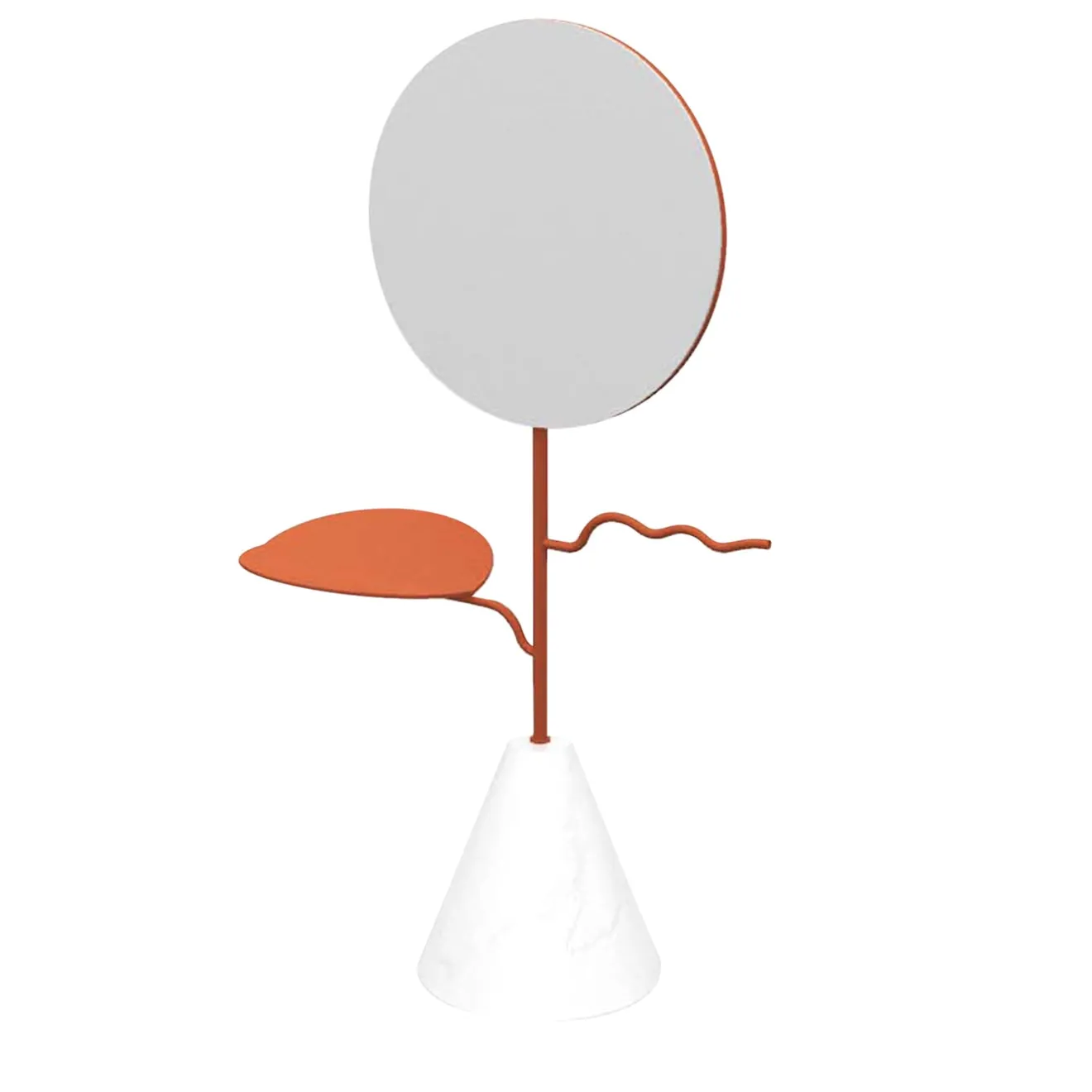 Nunzia Ponsillo Portagioie Custode in terracotta/carrara con specchio