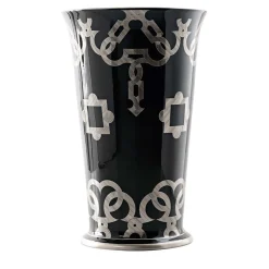 Le Porcellane Portaombrelli Tarsia nero e platino