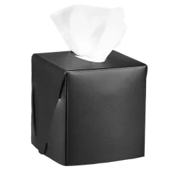 ADJ Style Portatovaglioli nero in pelle liscia di Ekaterina Borovkova