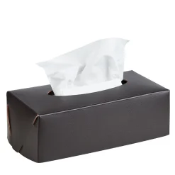 ADJ Style Portatovaglioli rettangolari neri in pelle Bottega di E. Borovkova