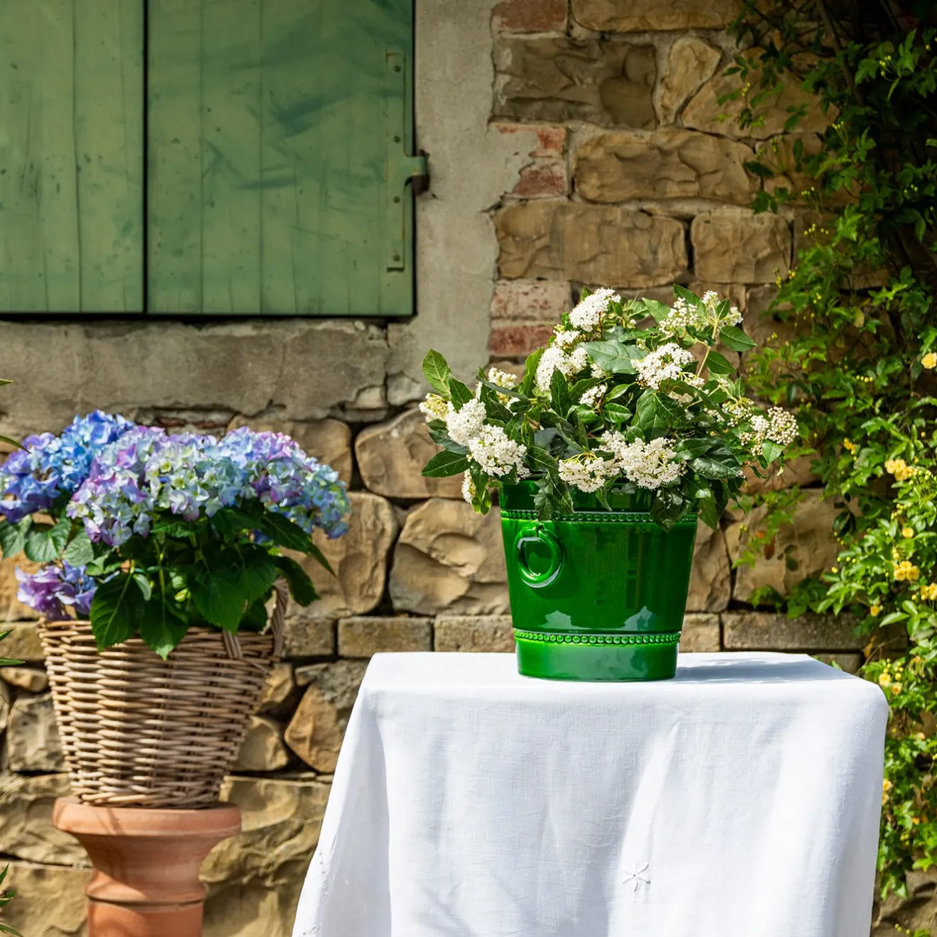 Romarin Portavaso decorativo Seau À Glace verde