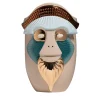 Bosa Primates Brazza Vaso in ceramica beige lucido con dettagli in metallo Di Elena Salmistraro