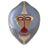 Bosa Primati Maschera Mandrillus Azzurro lucido con dettagli in metallo Scultura da parete di Elena Salmistraro