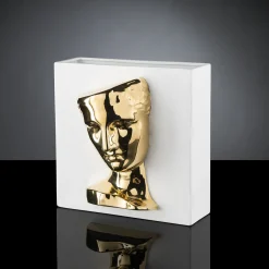 VGnewtrend Psiche di Capua Vaso bianco e oro