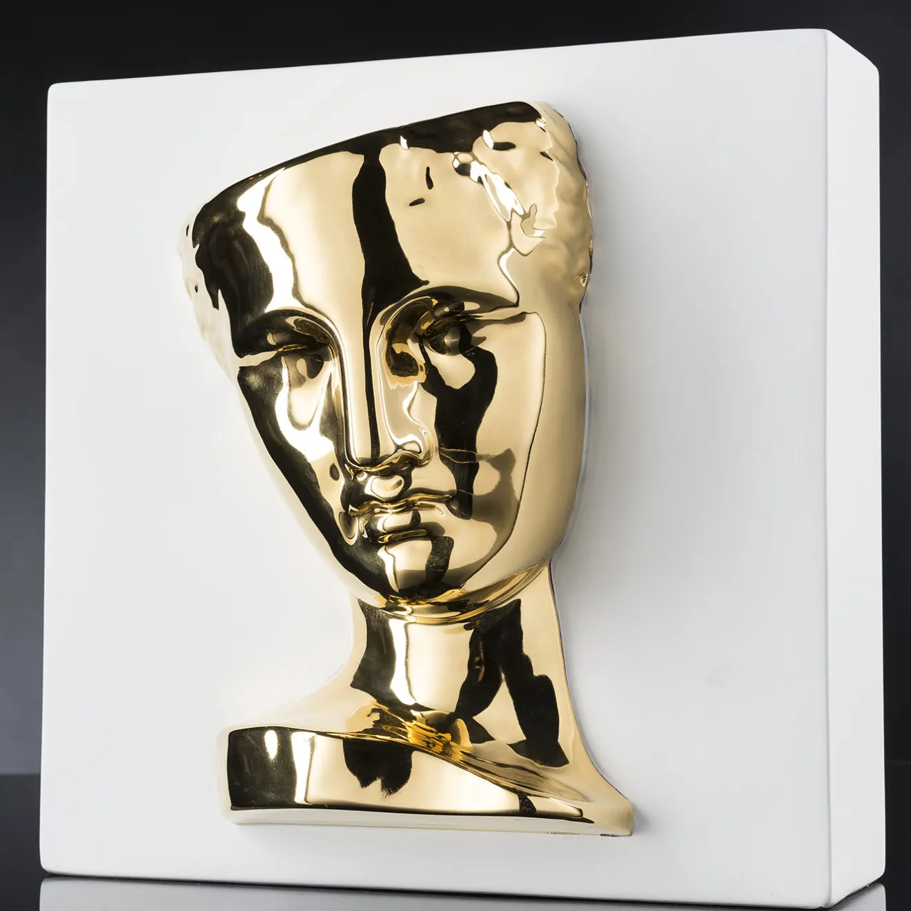 VGnewtrend Psiche di Capua Vaso bianco e oro