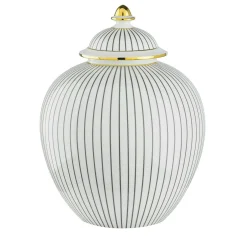 Le Porcellane Righe Antracite Potiche