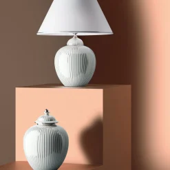 Le Porcellane Righe Platinum Medium Potiche