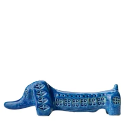 Bitossi Ceramiche Rimini Blu Basset Hound Figura di Aldo Londi