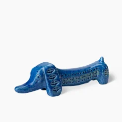 Bitossi Ceramiche Rimini Blu Basset Hound Figura di Aldo Londi