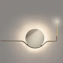 Aina Kari Rising Sun O Specchio da parete con finitura ottone