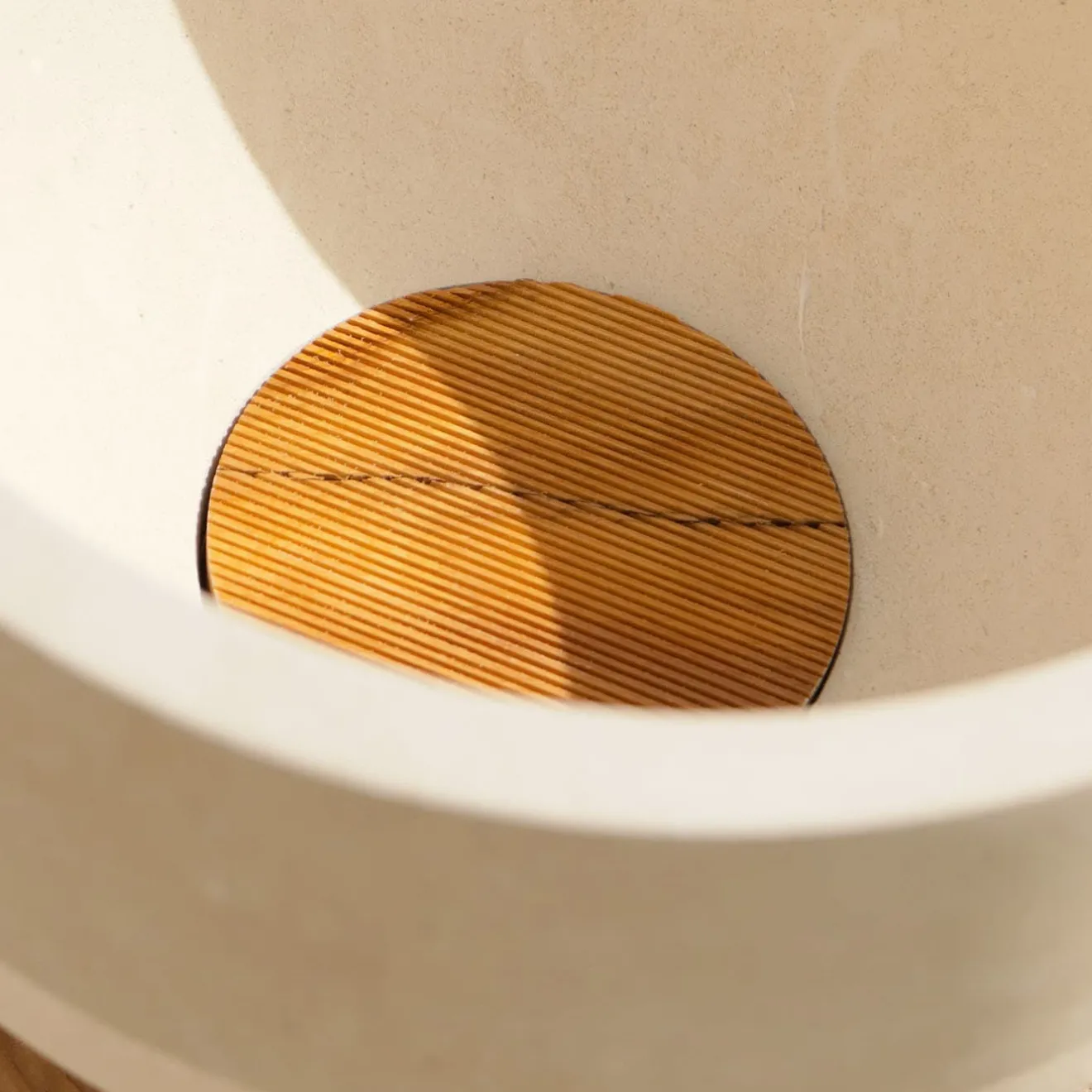 Pimar Limestone Rito N. 3 B Coppa Decorativa in Legno d'Ulivo e Pietra Leccese