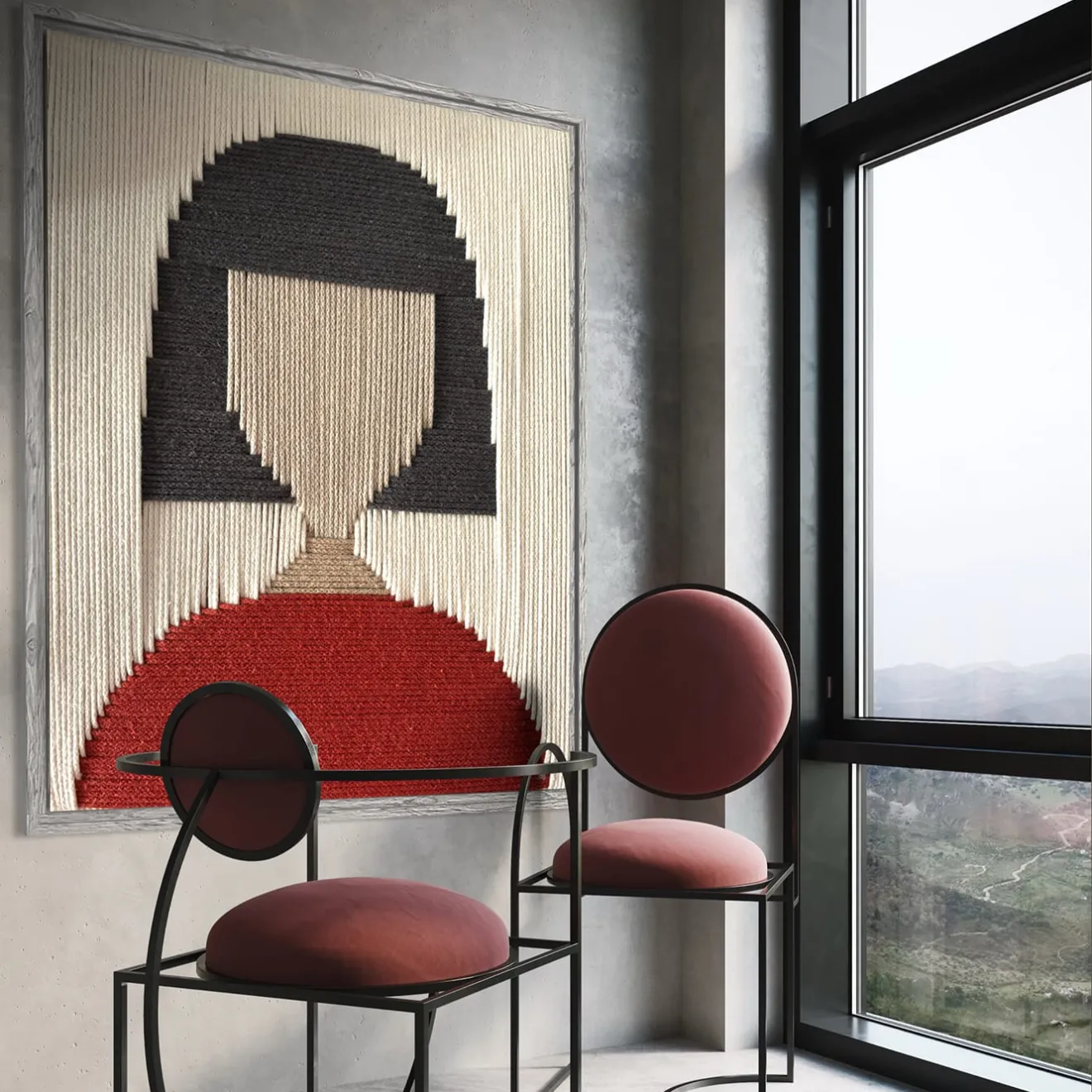 Kubel Design Ritratto arazzo multicolore #1