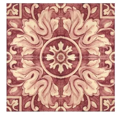 Studio Le Nid Rosso Ficus Indica Set di 4 piastrelle #6