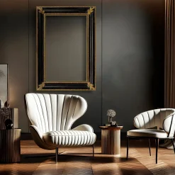 Caiafa Salvator Rosa Cornice in ebano e oro #1