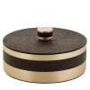 Pinetti Saturno Brown Scatola rotonda grande con coperchio