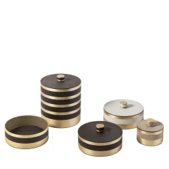 Pinetti Saturno Scatola rotonda grande bianca con coperchio