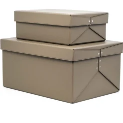 Pinetti Scatola armadio Origami in pelle marrone chiaro