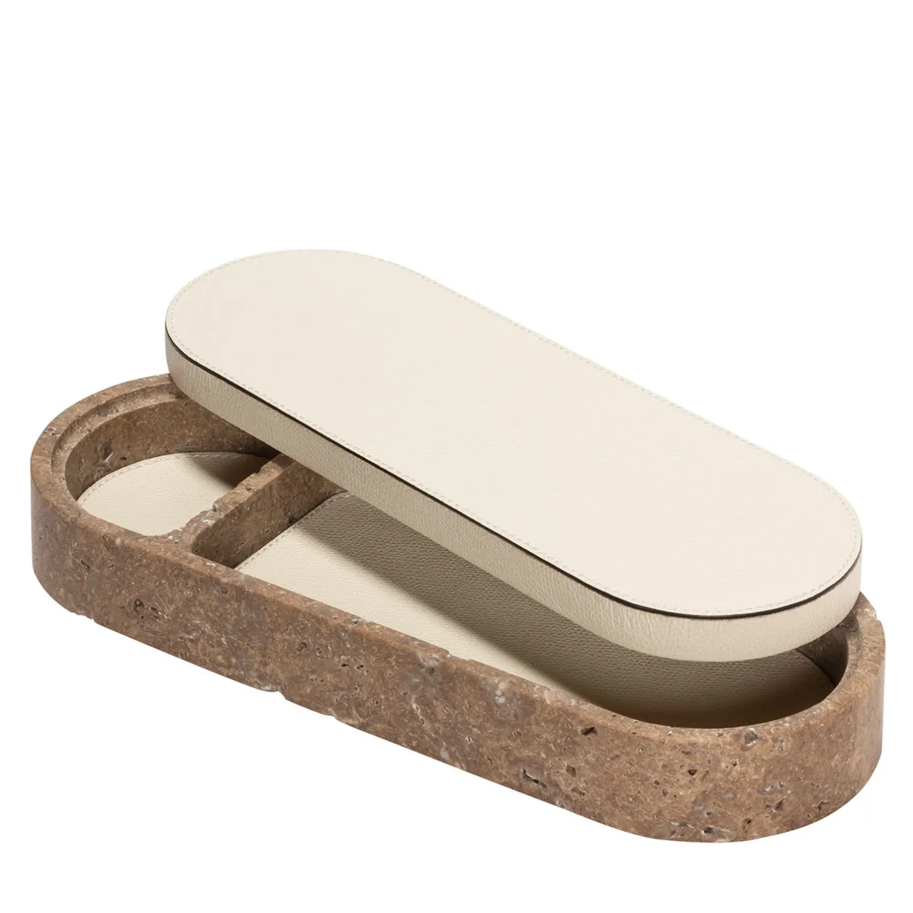 Giobagnara Scatola grande in pelle e marmo Giza #2