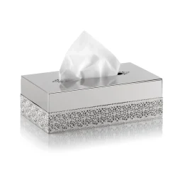 Villari SCATOLA PER FAZZOLETTI RETTANGOLARE MARBELLA - ARGENTO