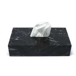 FiammettaV Home Collection Scatola per tessuti in marmo nero