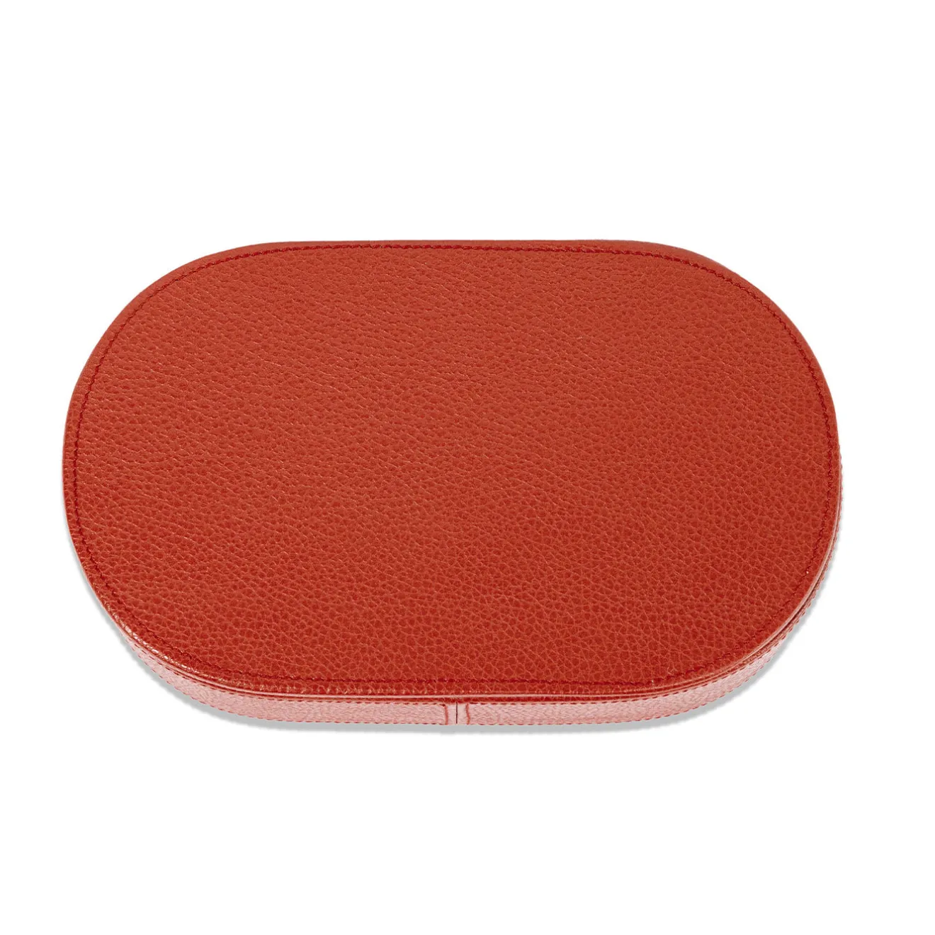 Cassigoli Scatola piccola con coperchio Oltrarno in legno e pelle rossa persiana