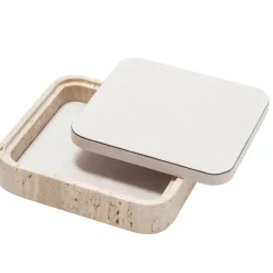 Giobagnara Scatola quadrata in pelle e marmo Giza #11