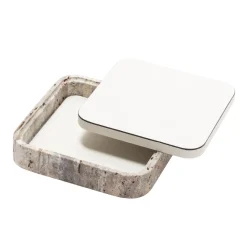 Giobagnara Scatola quadrata in pelle e marmo Giza #10