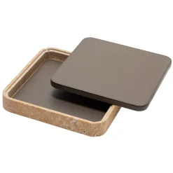 Giobagnara Scatola quadrata in pelle e marmo Giza #4