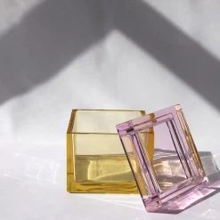 Studio Bojola Scatola Rosa in Cristallo Palmi