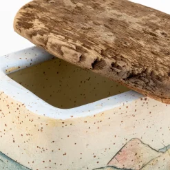 Agnes Duerrschnabel Atelier Scatola Staircase To The Hills in Gres Policromo con Coperchio in Legno