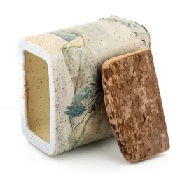 Agnes Duerrschnabel Atelier Scatola Staircase To The Hills in Gres Policromo con Coperchio in Legno