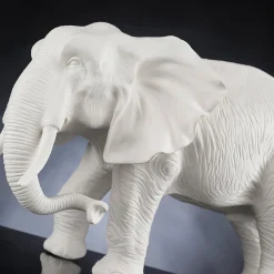 VGnewtrend Scultura bianca a forma di elefante di padre africano