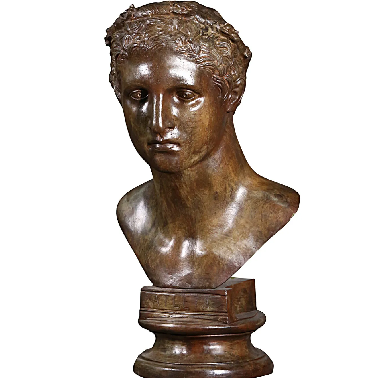 Fonderia Artistica Ruocco Scultura Busto di Atleta in bronzo
