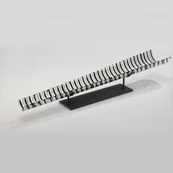 VéVé Glass Scultura conica Cono Moods in bianco e nero