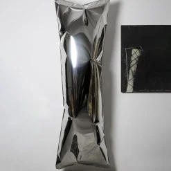 BAU Design Scultura da parete rettangolare con cuscino argentato