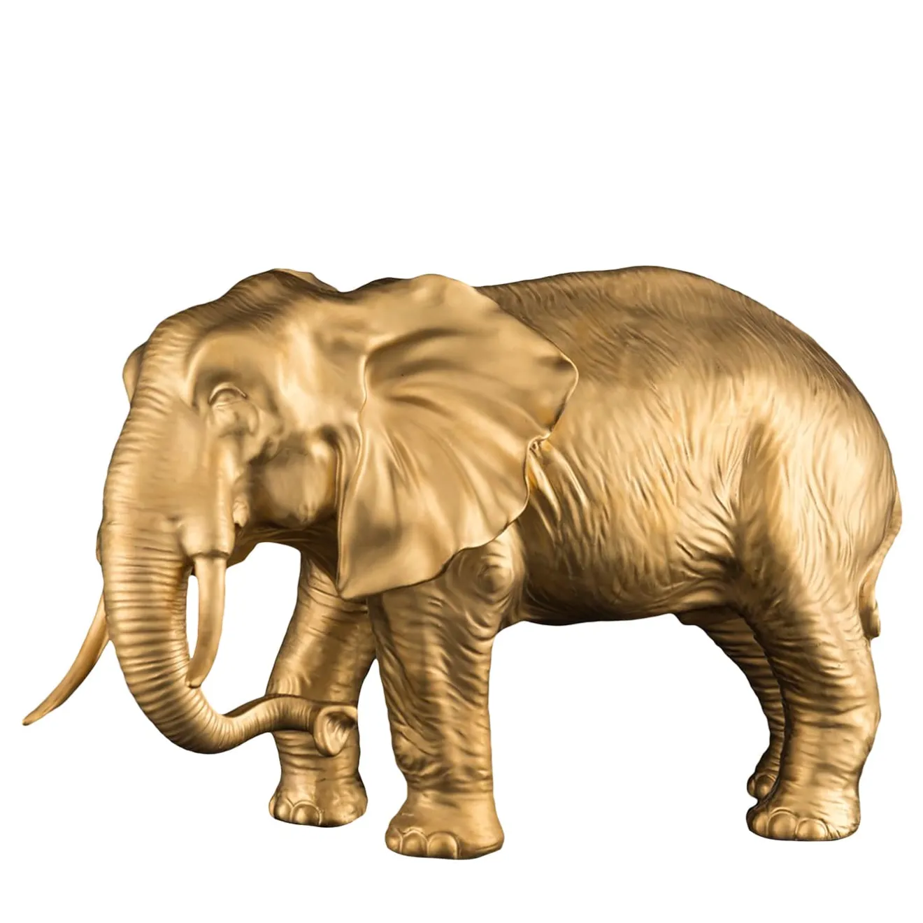 VGnewtrend Scultura d'oro a forma di elefante del padre africano