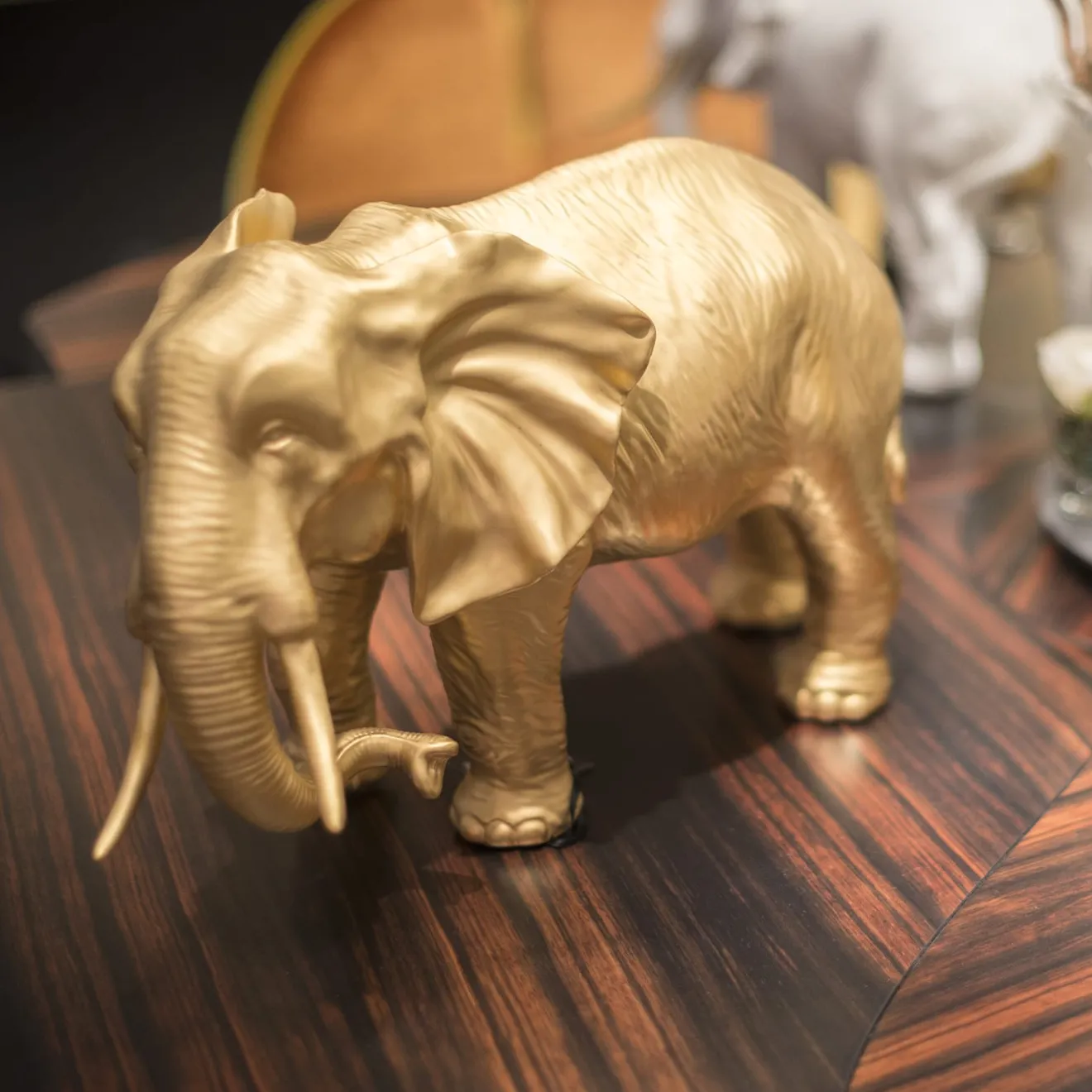 VGnewtrend Scultura d'oro a forma di elefante del padre africano